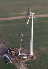 Construction of a wind turbine - Picardy France