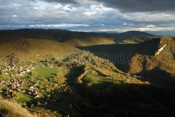 Landscape of the Bugey region Rhône-Alpes France