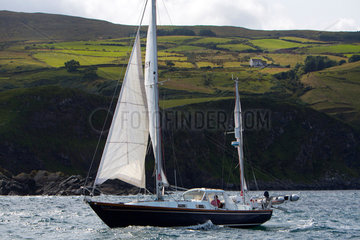 yacht at the Northern Ireland coast