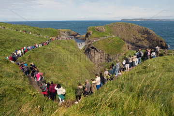 Carrick-a-Rede Rope Bridge is a famous rope bridge near Ballintoy in County Antrim  Northern Ireland.