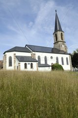 Photovoltaic slate roof on the church Manspach France