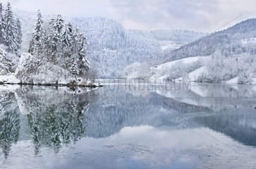 Gorges du Doubs in winter - Haut-Doubs Franche-Comte France