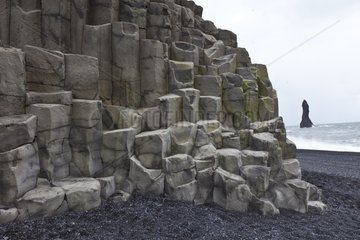 Basalt rocks and Reynisdrangar Vik Iceland