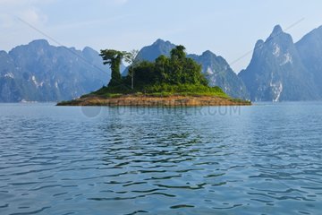 Island in Cheow Larn Lake PN Kaho Sok Thailand