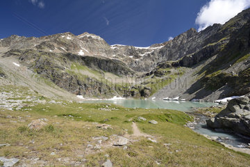 Lake San Grato  Valgrisenche  Aosta Valley  Italy