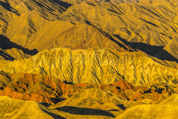 Eroded hills of sedimentary conglomerate and sandstone  Unesco World Heritage  Zhangye  China