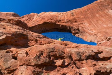 North and South Window  Arches National Park  Colorado Plateau  Utah  Grand County  Usa