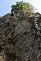 Rossberggesick Basalt columns  Massive Andesite Flow  Prismatic Flow  Rossberg Massif  Wegscheid  Haut Rhin  France