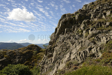 The Vogelsteine  rocks  Rossberg massif  Hautes Vosges  Haut Rhin  France