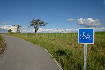 Bikeway on the plateau de Brognard - France