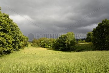 Stormy sky on the plateau de Brognard - France