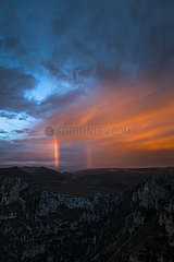 Rainbow on Great Verdon Canyon  La-Palud-sur-Verdon  Verdon Regional Nature Park  Alpes de Haute Provence  France