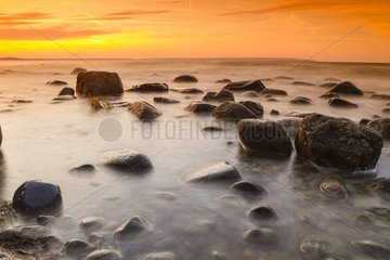 Sunset on the island of Ruegen - Baltic Sea Germany