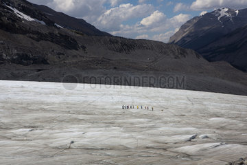 glacier walk jasper national park  canada