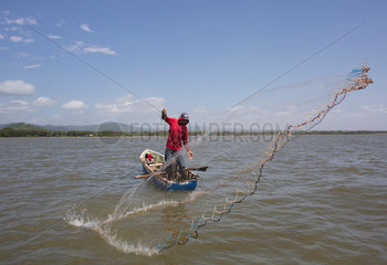 fisherman at lake nicaragua