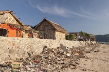 Garbage on a beach - Pantar island Alor Indonesia