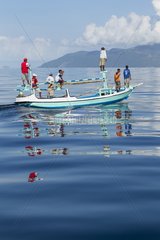Fishermen looking for Manta ray - Solor Indonesia