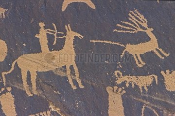 North american rupestral carving at Newspaper Rock Utah USA