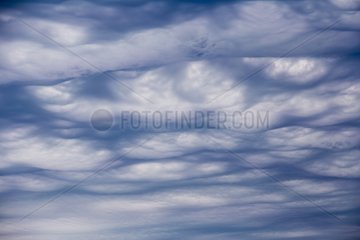 Altostratus undulatus asperatus clouds type - France
