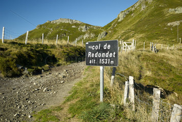 The Col du Redondet in summer  Monts du Cantal  Regional Natural Park of the Auvergne Volcanoes  France