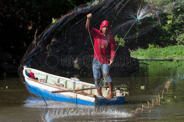 fisherman at lake nicaragua