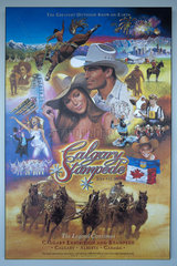 poster of the yearly cowboy stampede in galgary