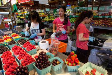 biological food market on granville island  vancouver