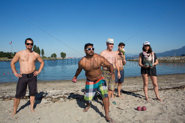 bocce at Vancouver beach