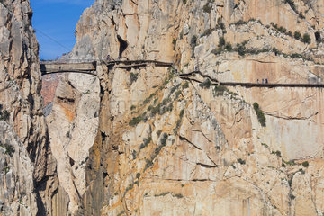 Caminito del Rey  Gorge of the Gaitanes (Desfiladero de los Gaitanes)  Álora  Málaga  Andalusia  Spain