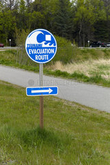 Tsunami Evacuation Road  Near Homer Harbor  Kenai Peninsula  Alaska