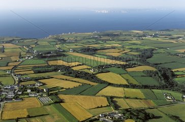 Landwirtschaftliche Landschaft Sizun Cape Goulien Feine Frankreich
