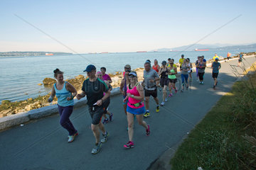 jogging at the English bay  Vancouver