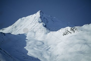 Berg mit Schnee in der Masse der Alpen Frankreich bedeckt