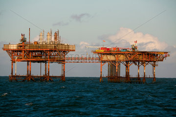 oil rig in the North sea
