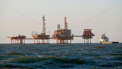 oil rig in the North sea