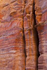 Forms of erosion in the sandstone city of Petra in Jordan