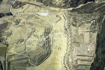 Luftaufnahme der Inka -Festung von Sacsayhuaman Cusco Peru