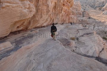 Hiking on ancient paths of Nabataeans Petra Jordan