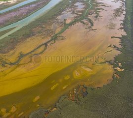Aerial view of Rio Tinto Andalusia Spain