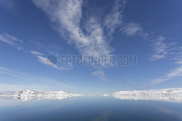 Spitzbergen landscape in good weather  Svalbard