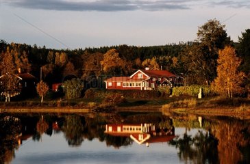 Typical lanscape and habitation of Sweden Jarvso