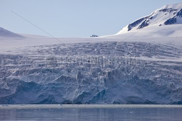 Glacier in Fugle fjord Spitzberg Svalbard
