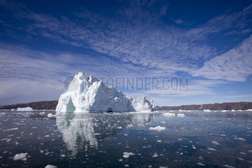 Icebergs off the coast of Greenland Aappilattoq