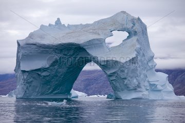 Arch in an Iceberg in Rode Fjord Greenland
