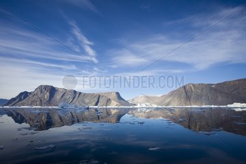 Landscape in the Nordvest Fjord Greenland