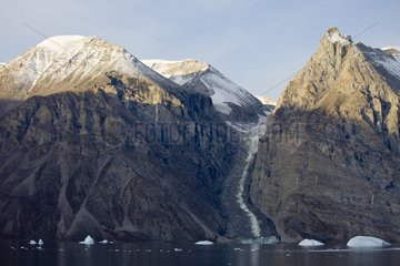 Glacier in Kejser Franz Joseph Fjord Greenland