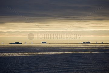 Iceberg at dusk Siorapaluk Greenland