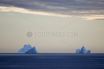 Iceberg at dusk Nunavut Canada