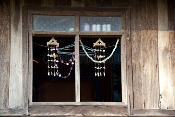 Decorations in a house in Laos