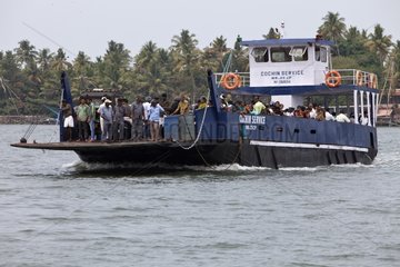 Ferry on a river Cochin Kerala India